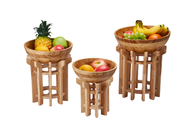 Wooden Fruit Salad Displays