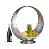 Hammered Stainless Steel Round Fruit Bowl | Elegant Restaurant Ware | Decorative Tray For Stylish Serving | Premium Quality | Elevate Dining Experiences With Round Restaurant Steel Brilliance