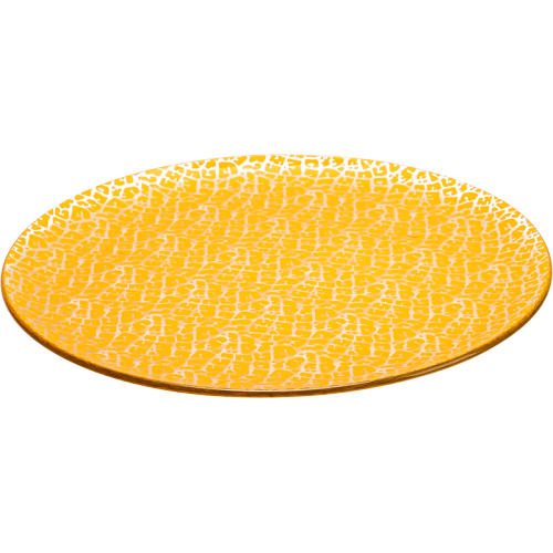 Pyein® Deer Pattern Gold Buffet Glass Plates| Heat-Resistant, Durable | Glass, 320*320*18mm, Decorative | Ideal For Hotel Buffet Displays | B2b Wholesale | Discounts For Bulk Orders