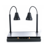 Double-Head Digital Display Black Heat Preservation Lamp, Dual-Layer Heating Buffet Lamp, Adjustable Temperature Control, Ideal for Hotel Buffets, Catering & Commercial Kitchens, Supports OEM/ODM