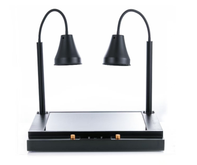 Double-Head Digital Display Black Heat Preservation Lamp, Dual-Layer Heating Buffet Lamp, Adjustable Temperature Control, Ideal for Hotel Buffets, Catering & Commercial Kitchens, Supports OEM/ODM