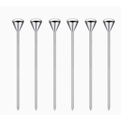 Stainless Steel Cocktail Picks Set Bar Tool | Reusable Metal Drink Garnish Picks | Food-Grade Rust-Proof Design | Olive Fruit Appetizer Use | Bar Hotel Buffet | Supports OEM, ODM