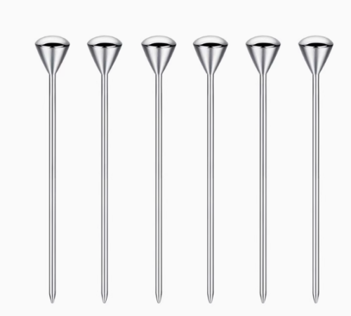 Stainless Steel Cocktail Picks Set Bar Tool | Reusable Metal Drink Garnish Picks | Food-Grade Rust-Proof Design | Olive Fruit Appetizer Use | Bar Hotel Buffet | Supports OEM, ODM