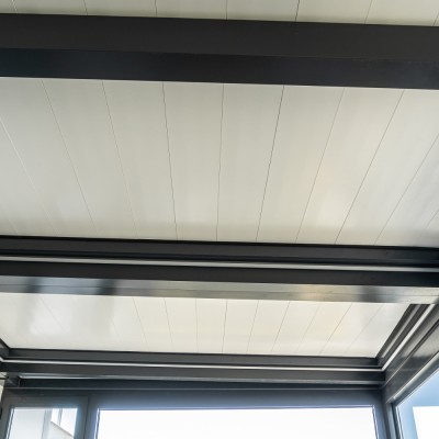 Modern Automatic Patio Gazebo Outdoor Arches Bioclimatic Aluminium Pergola Opening Louvred Roof