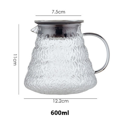 Manufacturer 600ml Glass Coffee Maker Handmade high coffee pot set  glass dripper coffee serve set