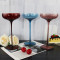 Handmade Colored Cocktail Wine Glass Long Stem Bar Factory Custom Red Blue Purple champagne glasses