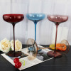 Handmade Colored Cocktail Wine Glass Long Stem Bar Factory Custom Red Blue Purple champagne glasses