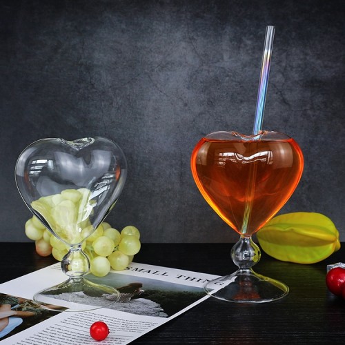 Home kitchen hot selling products for 2024 heart shot glass cocktail glass restaurant customised