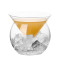 New design Triangle Round Ball Base Cocktail Glasses Double Wall Iceable Creative Unique Design Bar