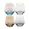 Wholesales Fancy Diamond Glass Cups With Gold Rim Juice Water whiskey glasses Custom Color Amber