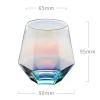 Wholesales Fancy Diamond Glass Cups With Gold Rim Juice Water whiskey glasses Custom Color Amber