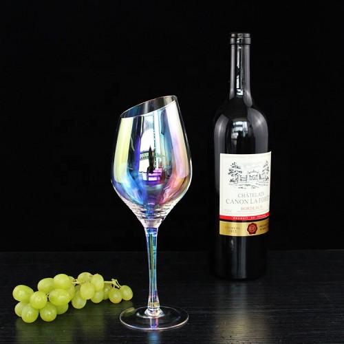 2024 New Products Elegant Slanted Rim Goblet red wine glass Champagne Flute Gift Present Wedding