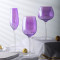 Hot Wine Testing Long Stem Red Wine Glass Colored Purple Champagne Glasses Set for weding and hotel