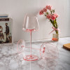 Valentines gift 2024 Ins Creative Pink Flamingo Red Wine Glass Goblet Bevel European Champagne Cup