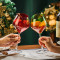 European Christmas luxury colorful red wine glass goblet vintage wine cup green goblet cup glass