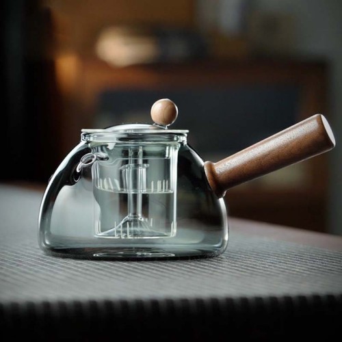 Factory Japanese Glass Boiling tea kettle glass High Temperature Resistance Thickened Solid Wood