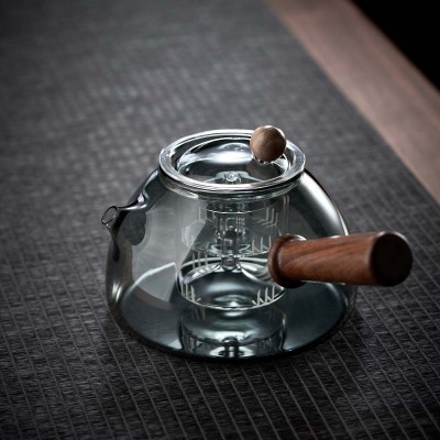 Factory Japanese Glass Boiling tea kettle glass High Temperature Resistance Thickened Solid Wood