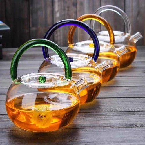 High borosilicate glass boiling water tea high temperature boiling water beam glass teapot