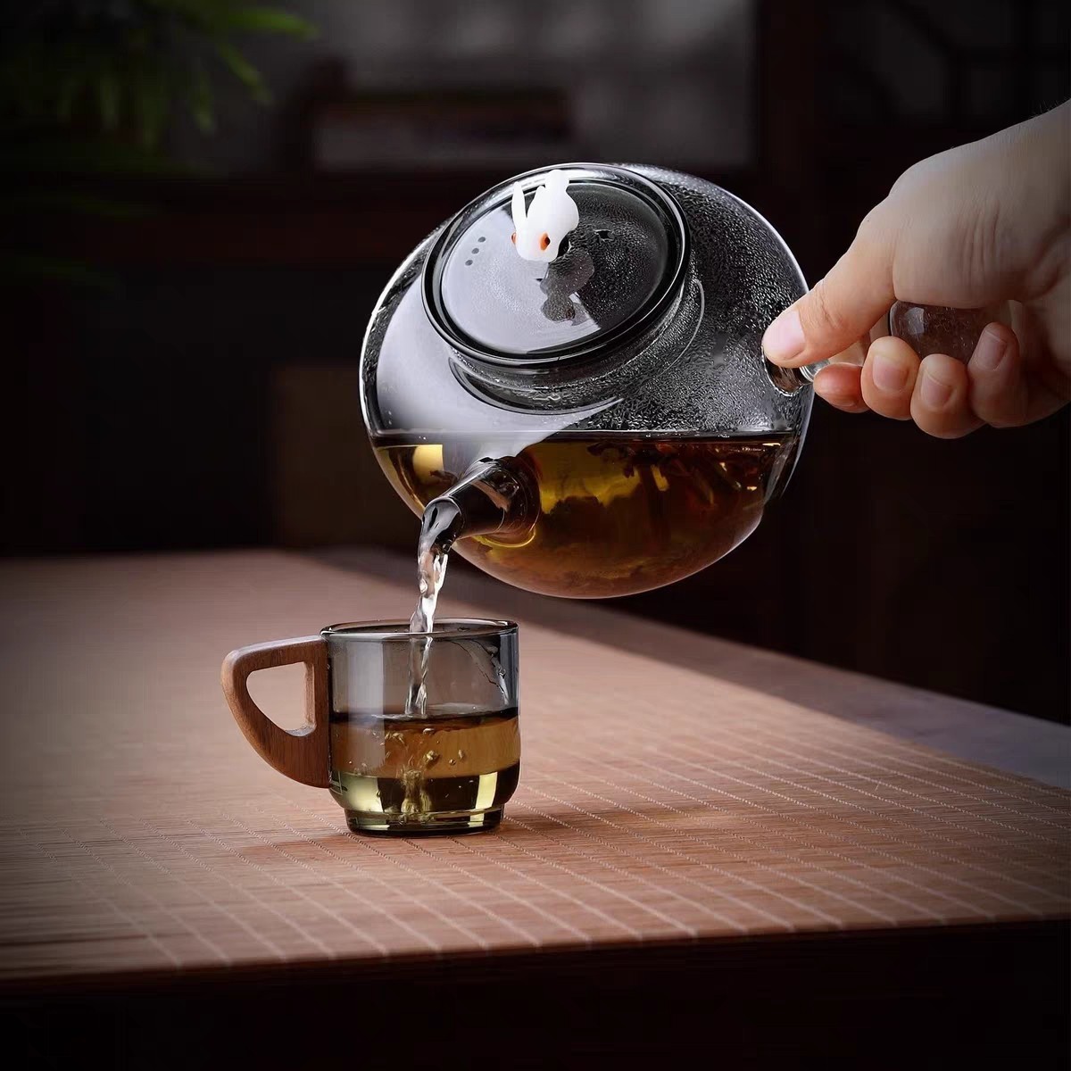 glass teapot