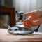Factory Mouse Tail Style Glass Teapot Grey Color Tea Kettle Household Gass Tea Pot 700ml Capacity