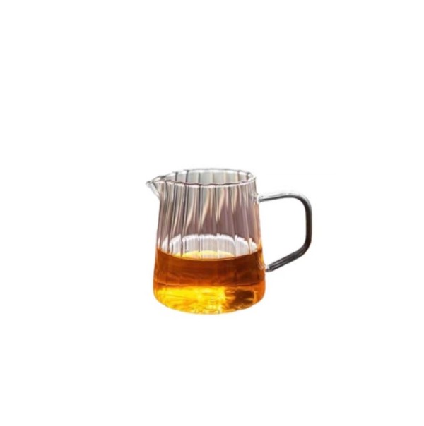 wholesale high borosilicate glass stripe fair cup home transparent large capacity glass tea cups