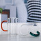 Borosilicate Glass Tea Cup Multiple Color Handle glass tea cups of free OEM Cup 300ml Capacity