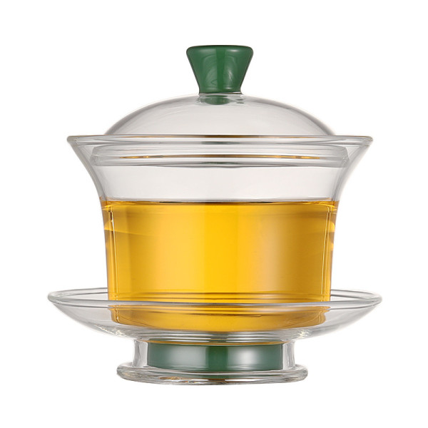 Wholesales distributor High Borosilicate Glass Tea Mug With Saucer Glass Cover 200ml glass tea cups