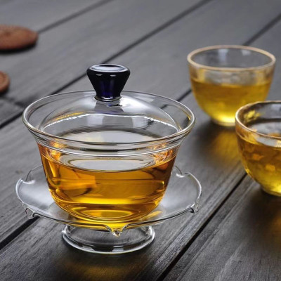 Wholesale High Borosilicate Glass Coffee Mug With Saucer Glass Tea Cup  Glass Tumbler 170ml Capacity