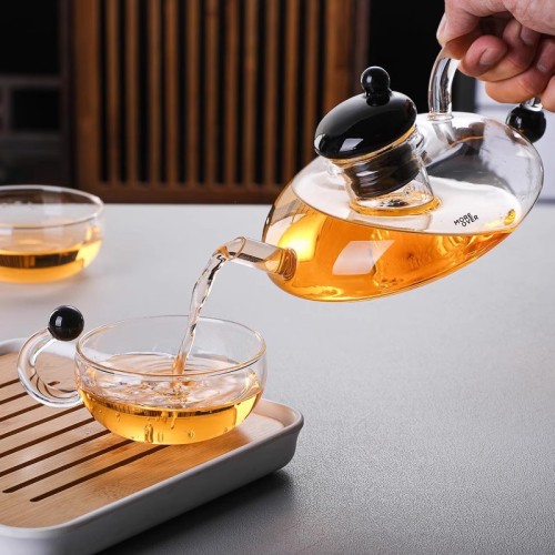 Handmade high  borosilicate glass teapot glass tea pot glass coffee set pot  forGlass Tea Set