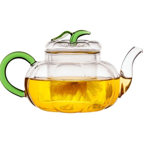 Thickened hand-made heat-resistant high borosilicate glass filter striped clear Glass Tea Set
