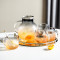 2024 New Design Heat Resistant High Borosilicate Glass Tea Set Open Fire Safe Kettle 450/1800ml