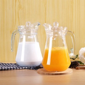 Wholesale home use cheap classic juice kettle cold drink round bottom 1L glass pitcher for water
