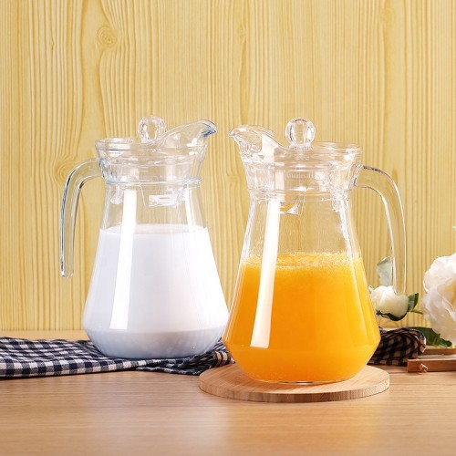 Wholesale home use cheap classic juice kettle cold drink round bottom 1L glass pitcher for water