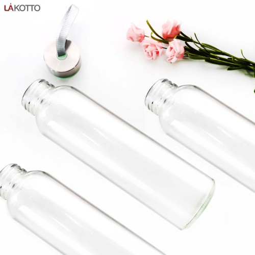 Glass Bottles Eco Friendly Bpa Free Stainless Steel Lid Bottle 500ml Drinking Glass Water Bottle