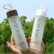 Celebrity Smiley Couple Leisure Water Bottle Creative Outdoor Sports Portable Glass Water Bottle