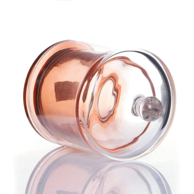 Wholesale Customized Clear Empty Luxury Glass Candle Jars And Containers With Lid glass canisters