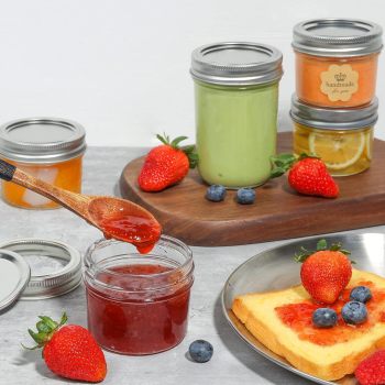 Wholesales 2014 New Mini Regular Mouth Mason Jar with Lids and Seal Bands Small glass canisters