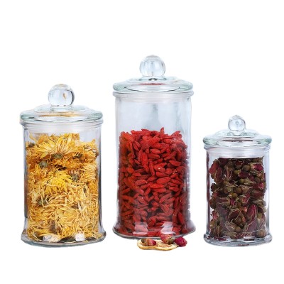 Hot Sale Glass Tea Sugar Coffee Kitchen Storage Jar glass canisters For Tea Jar Packaging