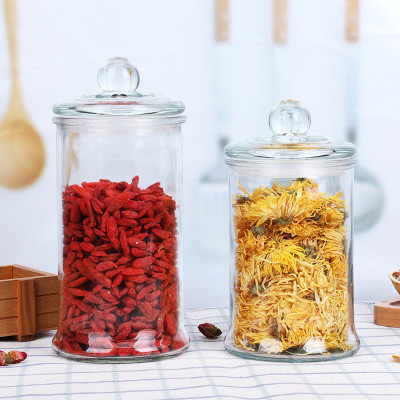 Hot Sale Glass Tea Sugar Coffee Kitchen Storage Jar glass canisters For Tea Jar Packaging