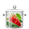 ODM manufactured Cookware Soup Glass Cooking Pot for Cooking Transparent OEM Glass Heat Resistant
