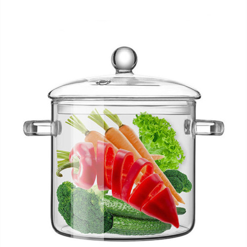 ODM manufactured Cookware Soup Glass Cooking Pot for Cooking Transparent OEM Glass Heat Resistant