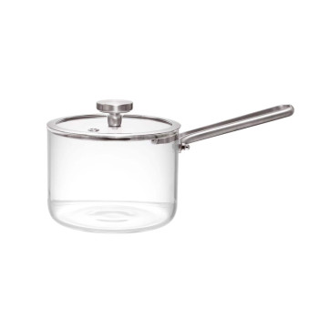 manufactured hot selling OEM High Borosilicate Glass cooking pot Cookware Glass Milk pot