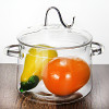 2024 Online hot sales heat resistant Glass soup pot high borosilicate glass cooking pot OEM
