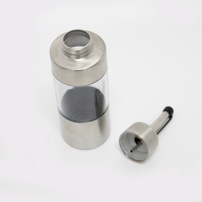 Stainless Steel Olive Oil Storage, Clear Glass Olive Oil Dispenser Bottle For Kitchen, Cooking Oil