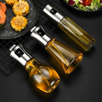 Olive 100ml Glass 304 Stainless Steel Portable Oil Bottle Sprayer oil spray bottle Bbq Oil bottle