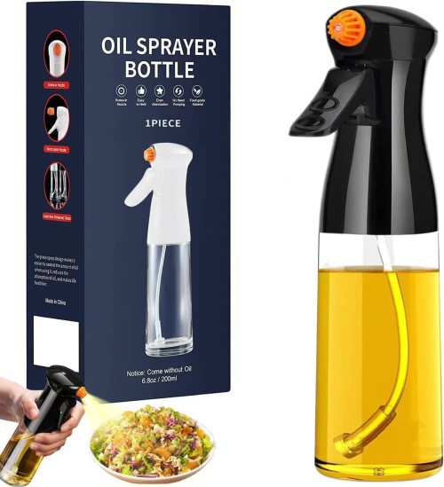 200ml oil-spray-bottle food grade mister dispenser glass kitchen olive glass oil bottles