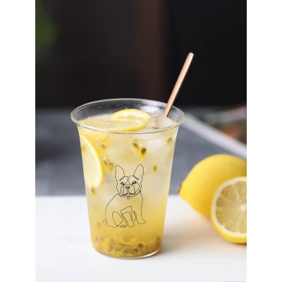 Wholesales 2024 New design 350ml fancy design handmade coffee cold drink of glass coffee cup