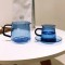 2024 new fashion wholesales OEM deisgn glass coffee mugs amber color glass coffee cup and saucer