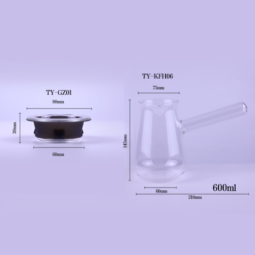 Hot selling new design Factory Outlet 2021 hot selling new style high borosilicate glass coffee pot