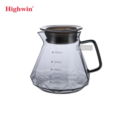 manufactured new types coffee maker Pour Over Coffee Maker Borosilicate glass coffee maker